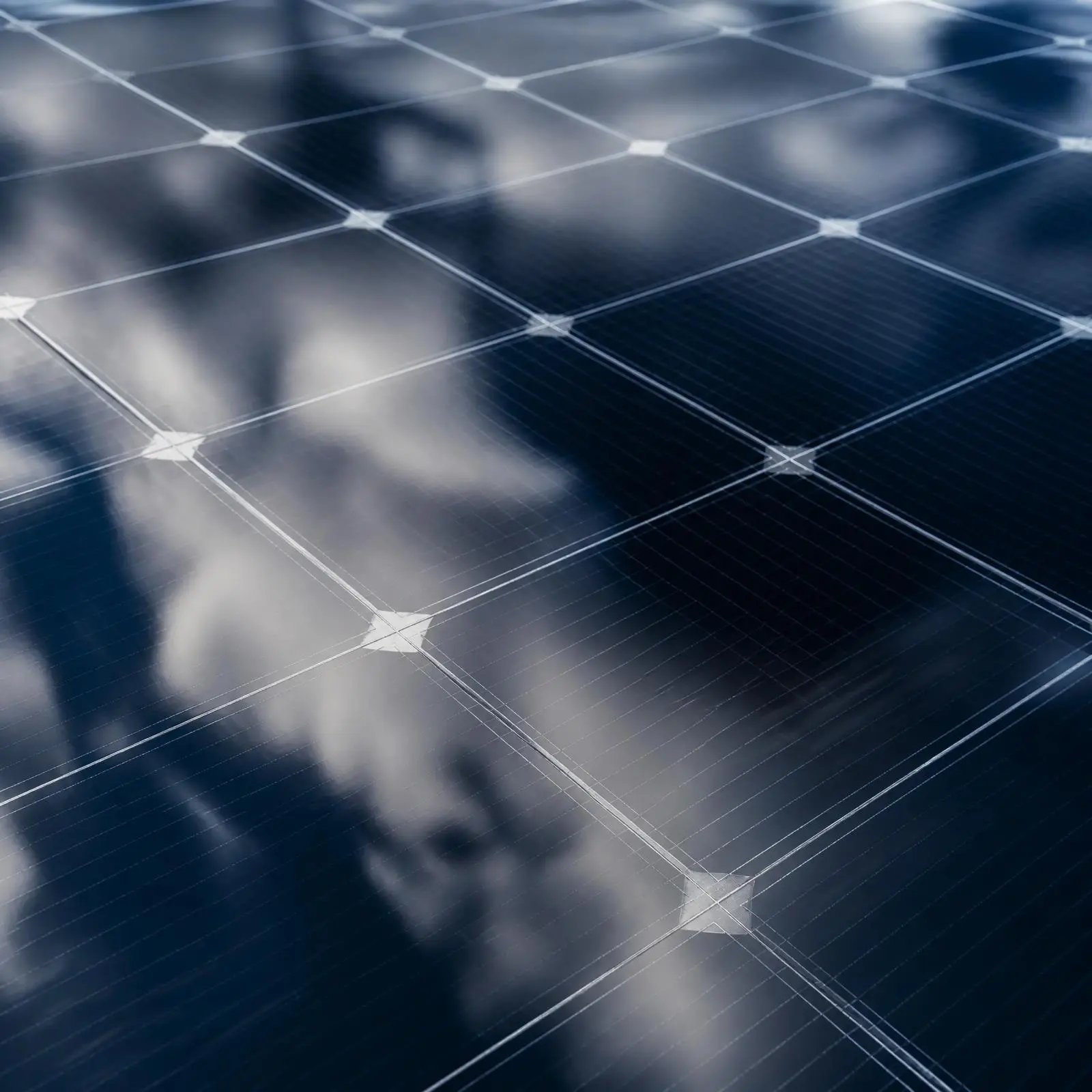 Close detail of a solar module surface